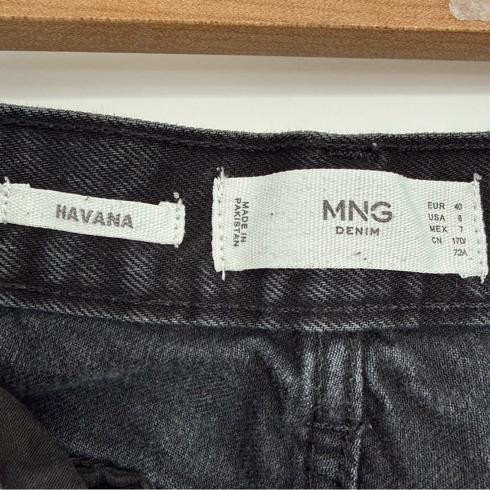 MANGO | Havana Straight Leg Black Jeans - Size 8 - Picture 6 of 15